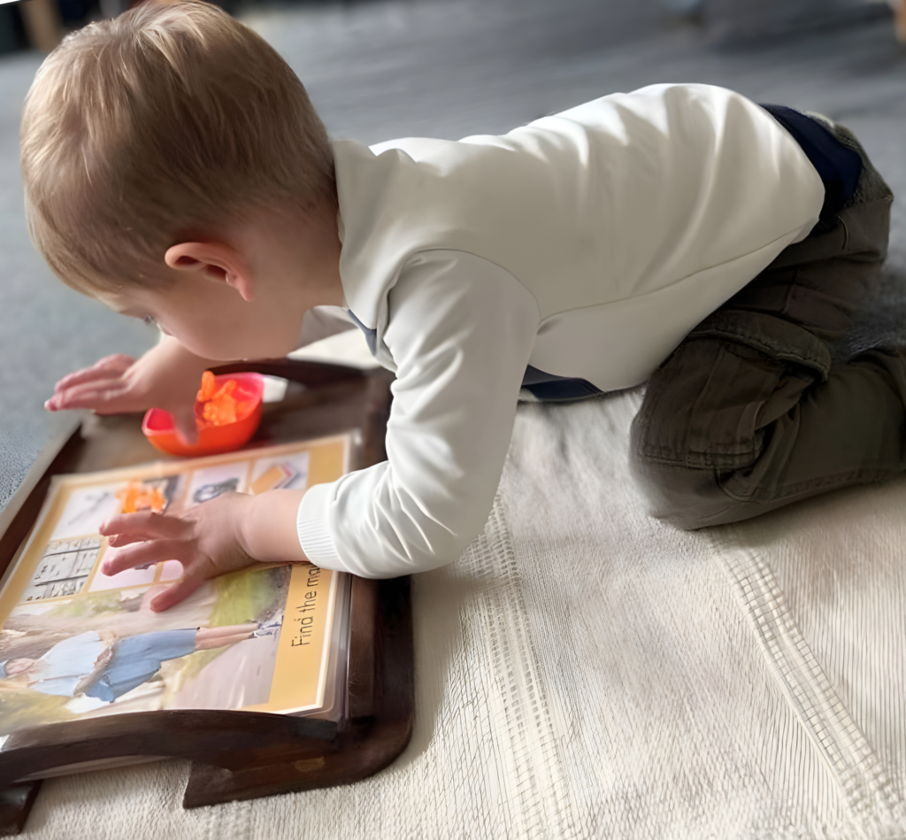 child independent self work Montessori method twins