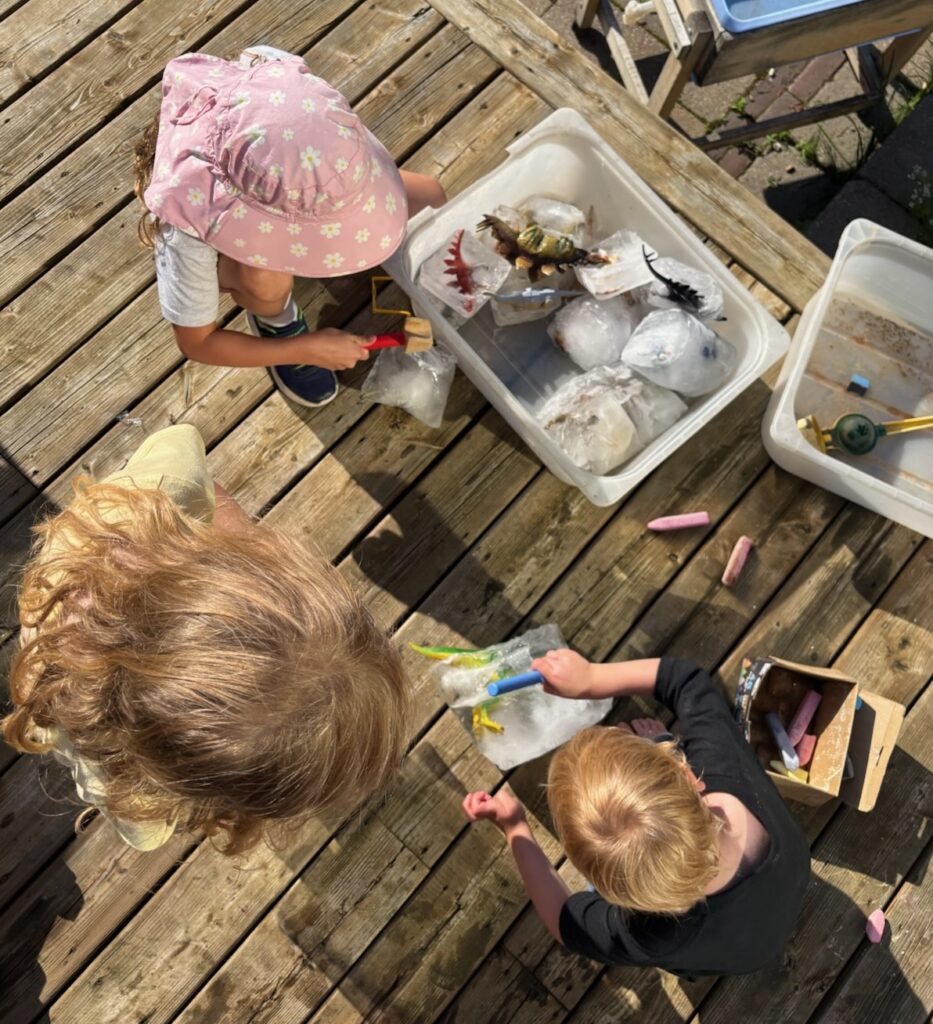 Half Birthday Part Activity, Frozen Dinosaur Ice Rescue